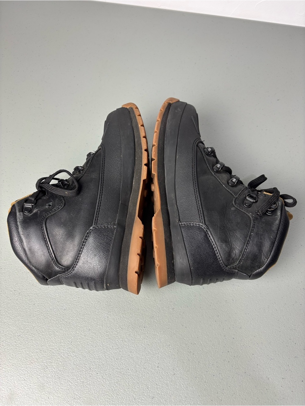 Timberland Euro Hiker Shell Junior Boot Black Leather Size 4.5 Boys Lace Up - Picture 9 of 11